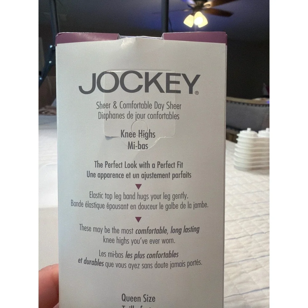 Jockey Queen Knee Highs 2 Pair Sand Day Sheer Sandalfoot Style 7954A NIP Vintage